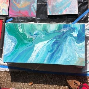 NWT! Acrylic Pour Art